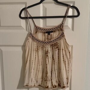American Eagle Outfitters Cream and Brown Camisole